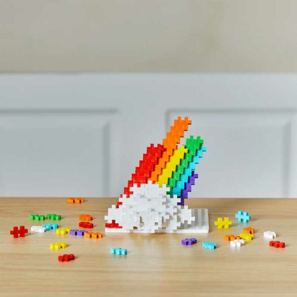 Juego de Construcción Modelo Arcoiris (Tubo 70 piezas) Plus-Plus