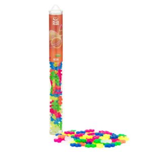 Juego de Construcción Modelo Neón (Tubo 70 piezas) Plus-Plus