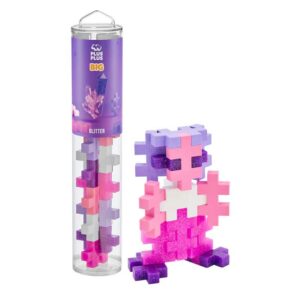 Juego de Construcción (Tubo de 15 piezas Grandes) Modelo Glitter  Plus-Plus