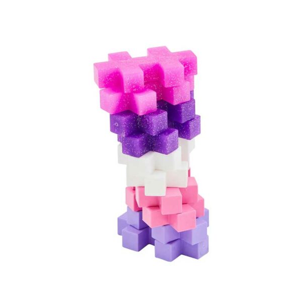 Juego de Construcción (Tubo de 15 piezas Grandes) Modelo Glitter  Plus-Plus