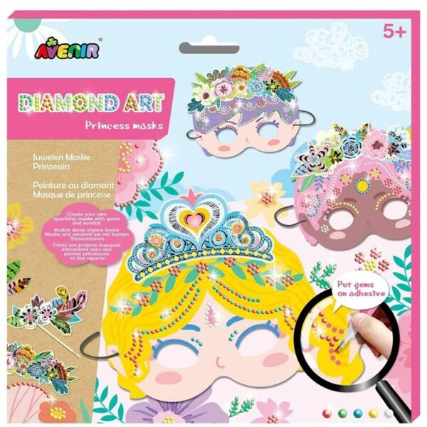 Kit de Manualidad para Hacer Máscaras de Brillantes Modelo Princesa Avenir