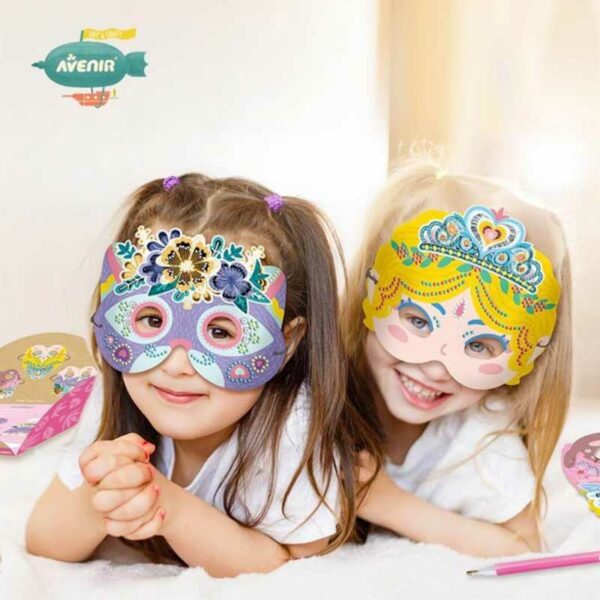 Kit de Manualidad para Hacer Máscaras de Brillantes Modelo Princesa Avenir