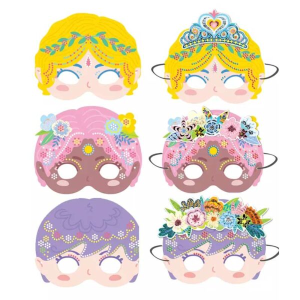 Kit de Manualidad para Hacer Máscaras de Brillantes Modelo Princesa Avenir