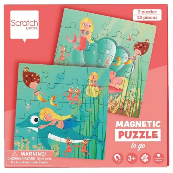 Libro de Rompecabezas Magnético Modelo Sirenas Scratch Europe