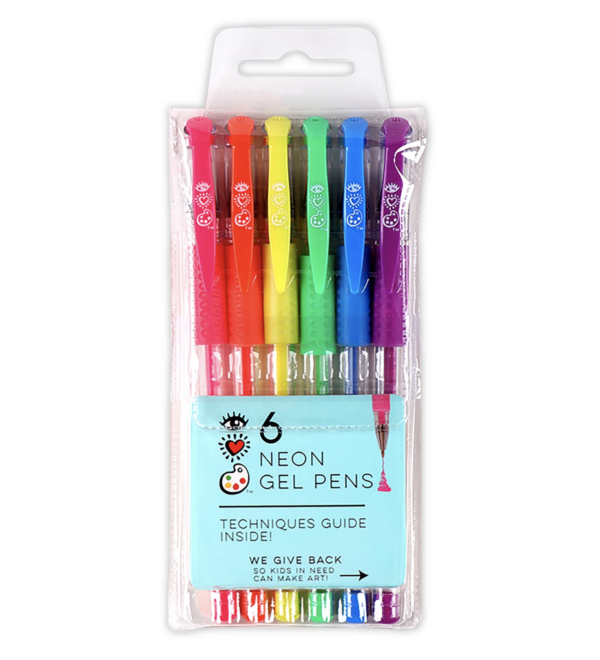 Lapiceros de Gel en Colores Neon (6 colores) iHeartArt