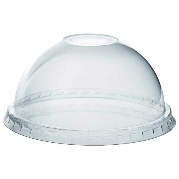 Tapas Domo Transparente Plastifar para Vaso Plástico 12-16 oz sin Abertura (100 uds)