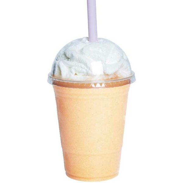 Tapa Domo Transparente para Vaso Plástico 5-12 oz con Ranura (100 uds)