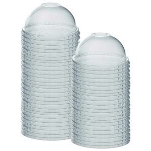 Tapas-Domo-Transparente-Plastifar-para-Vaso-Plástico-12-14-oz-con-Abertura-(100-uds)-Front-2 Tapa Domo Transparente para Vaso Plástico 5-12 oz con Ranura (100 uds)