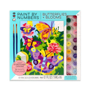 Set de Pintura por Números Motivo Mariposas + Flores iHeartArt