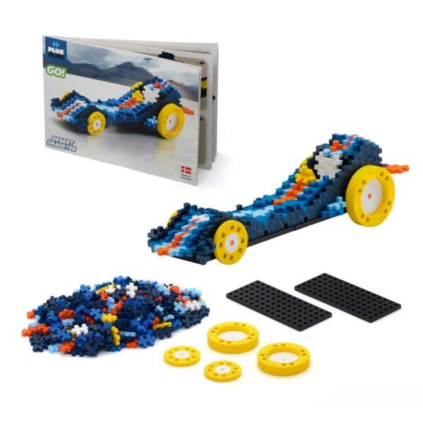 Juego de Construcción Modelo Go! Carro Dragster del Desierto (275 Piezas) Plus-Plus