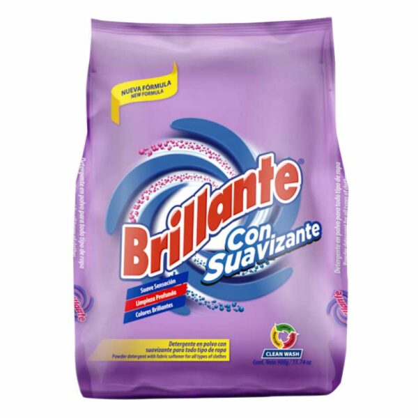 Detergente-Polvo-Brillante-con-Suavizante,-900-g-Front Detergente Polvo Brillante con Suavizante, 900 g