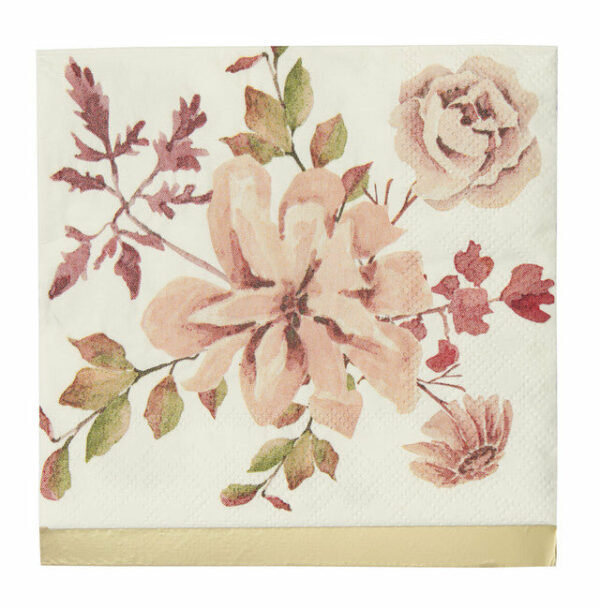 Servilletas de cóctel con Motivo "Antique Floral" (20 uds)