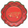 Platos Desechables para Ensaladas y Postres con Motivo "Season of Joy" de 8" (8 uds)