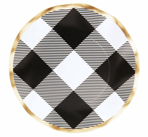 www_sophistiplate_com-WSP-167_1080x Platos Desechables para Ensaladas y Postres con Motivo "Cuadros Negros" de 8" (8 uds)