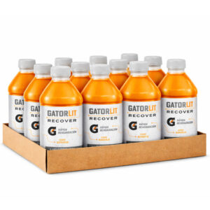 Hidratante Gatorlit Recover con Eletrolitos - Sabor Naranja, 12 uds, 20.9 oz