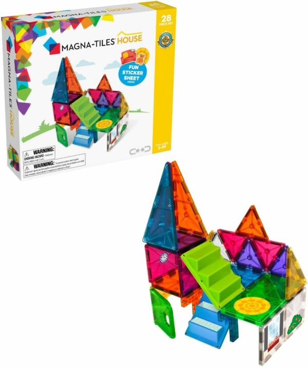 61yFgpNkfbL._AC_SL1080_ Juego de Mosaicos Magnéticos Modelo Casa Magna Tiles (28 Piezas)