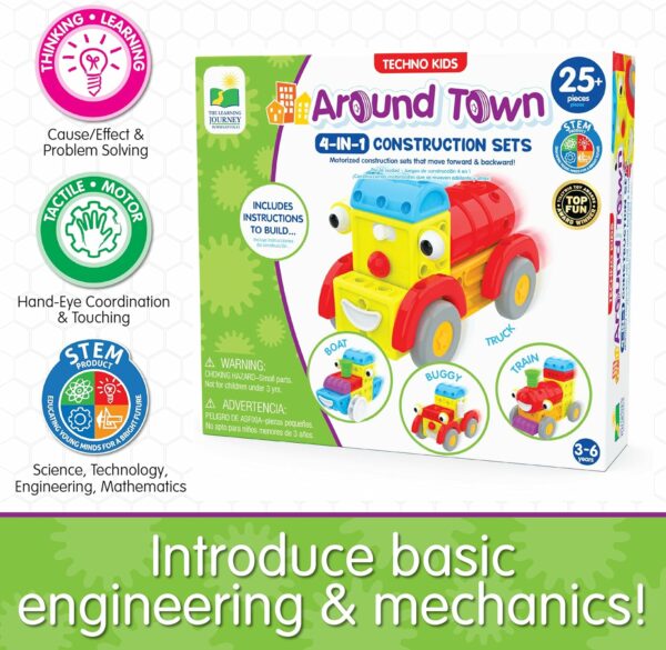 91EZl+AakOL._AC_SL1500_ Juego de Construcción 4 en 1 Techno Kids “Por la Ciudad” The Learning Journey