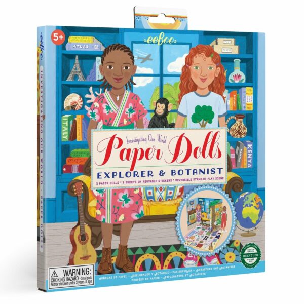 Juego de mariquitas de papel “Exploradora y Botánica” eeBoo