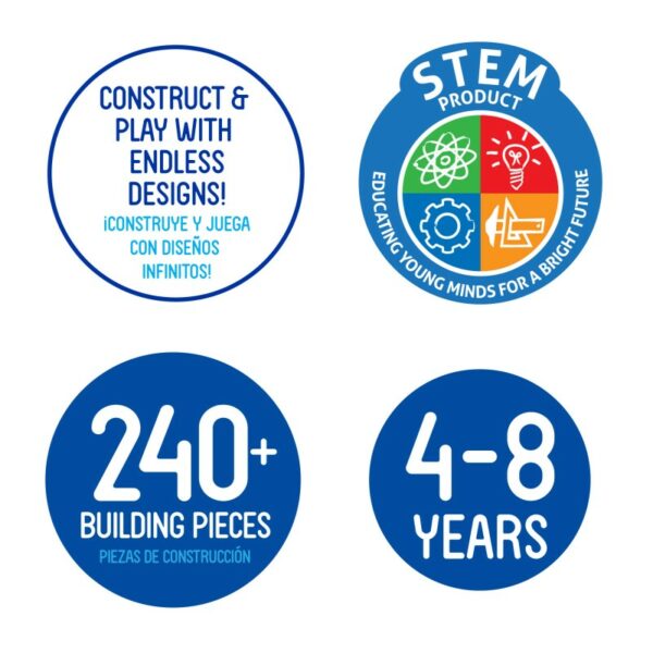 Juego de Construcción Techno Tiles (240 Piezas) The Learning Journey
