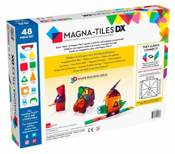 Juego de Mosaicos Magnéticos Set Deluxe Magna Tiles (48 Piezas)