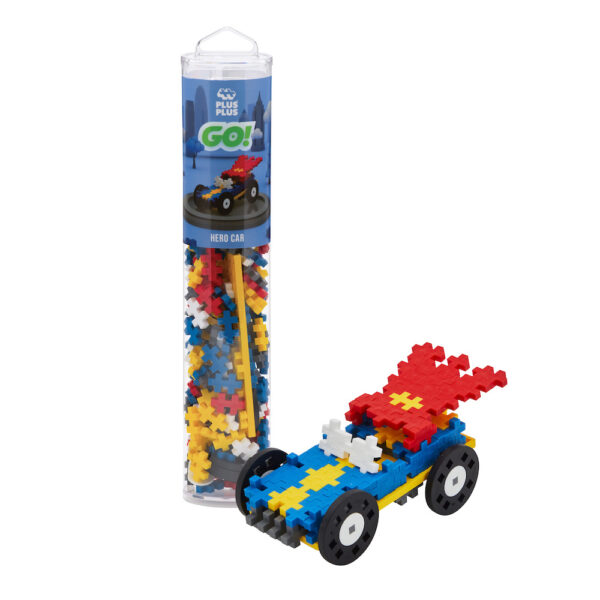 Juego de Construcción Modelo Carro de Héroe (Tubo 200 piezas) Plus-Plus