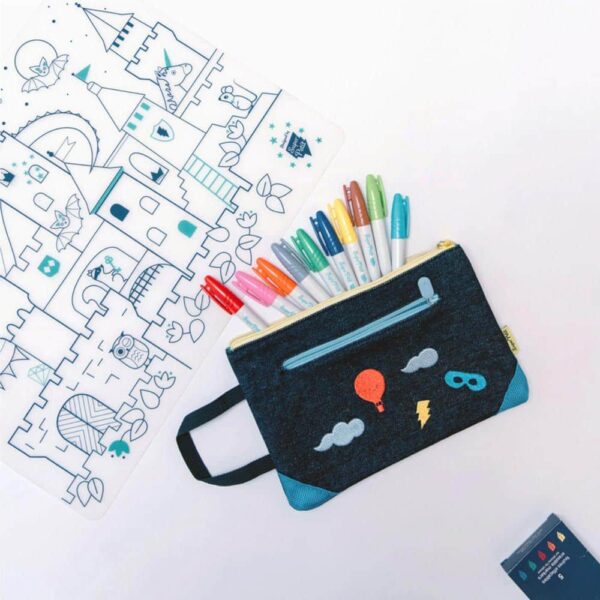 Kit para Colorear Mantel de Silicona Modelo “Castillo” Super Petit Artists