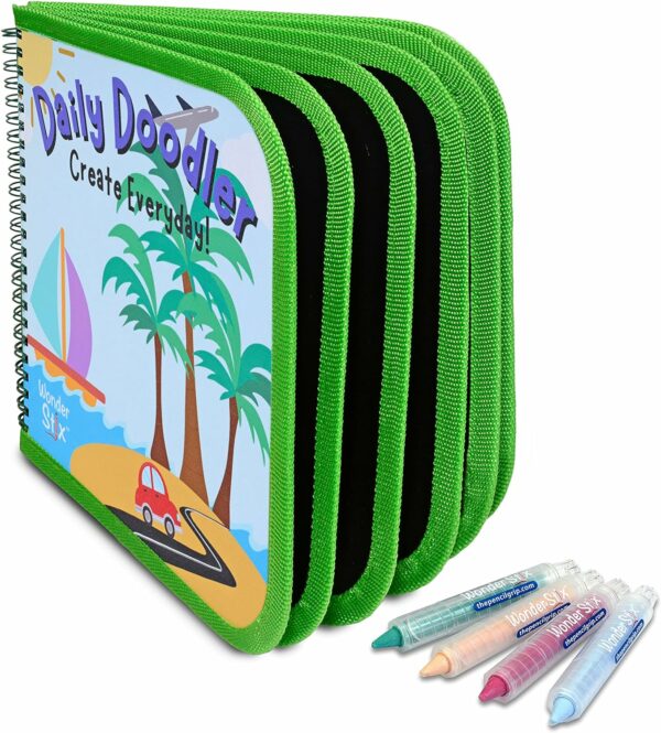 Libro de Pizarritas Reutilizables con Crayones Wonder Stix (4 páginas y 4 crayones) The Pencil Grip