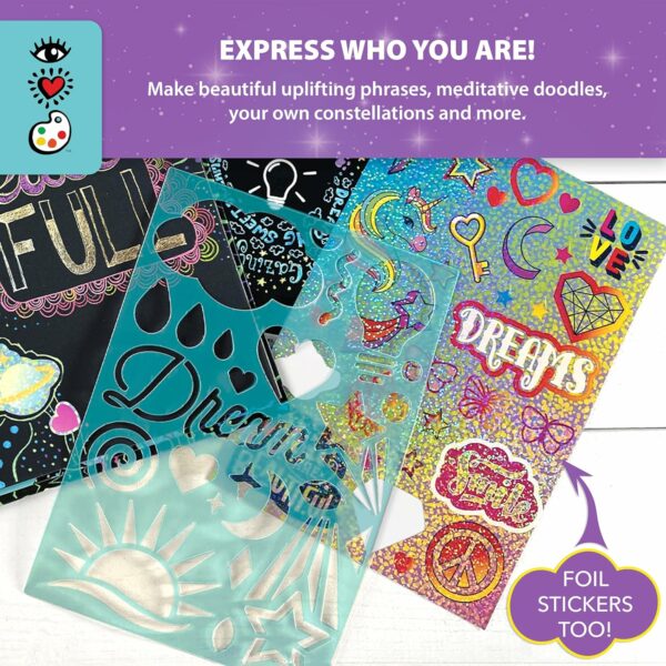 91332x12G7L._SL1500_ Carpeta Plegable de Arte Terapéutico Motivo Aspiraciones Chispeantes iHeartArt