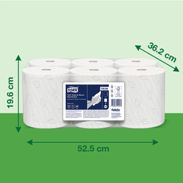 Papel Toalla Tork Flujo Central 120 m (6 uds)