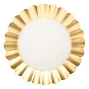 Platos Desechables Grandes con Motivo "Gold & White" de 10" (8 uds)