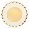 Platos Desechables para Ensaladas y Postres con Motivo "Gold & White" de 8" (8 uds)