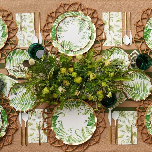 wholesale_sophistiplate_com-Fern_Foliage_1080x Platos Desechables Grandes con Motivo "Helechos" de 10" (8 uds)