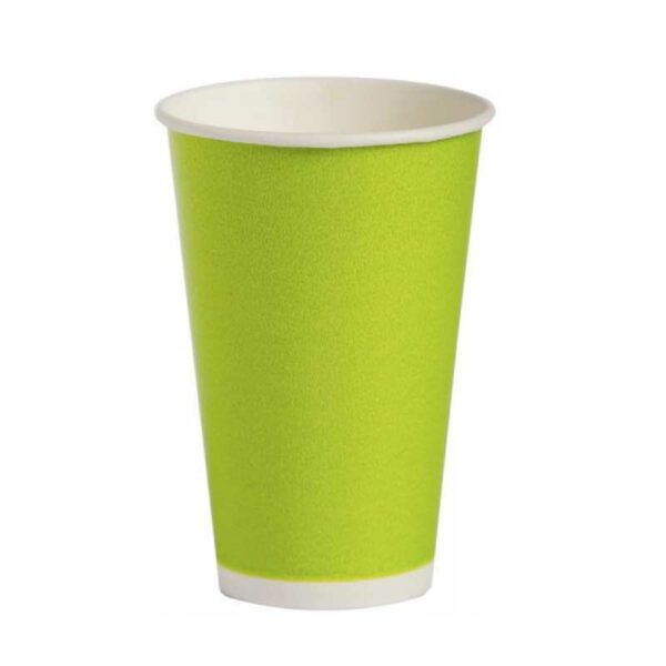 Vasos Desechables 12 oz de Cartón Verde (50 uds)