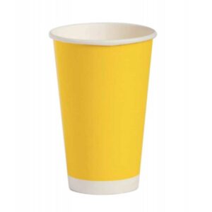 Vasos-Desechables-12-oz-de-Cartón-Amarillo-(50-uds)-Front Vasos Desechables 12 oz de Cartón Amarillo (50 uds)