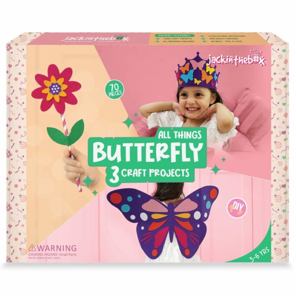 Caja de Manualidades DIY 3 en 1 con Motivo "Mariposa" Jack in the Box