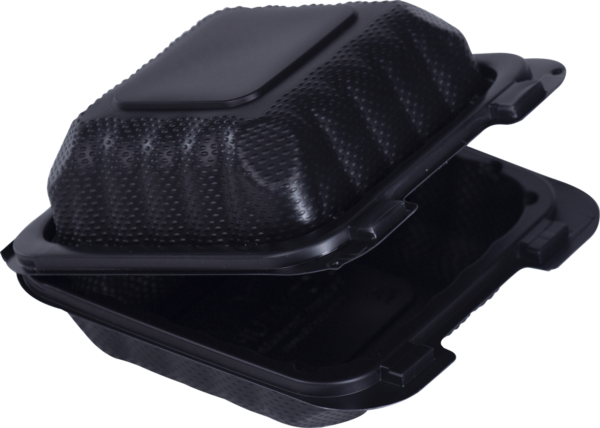 Bandeja Doble 6" × 6" MFPP Negra MF606 Bionature (50 uds)