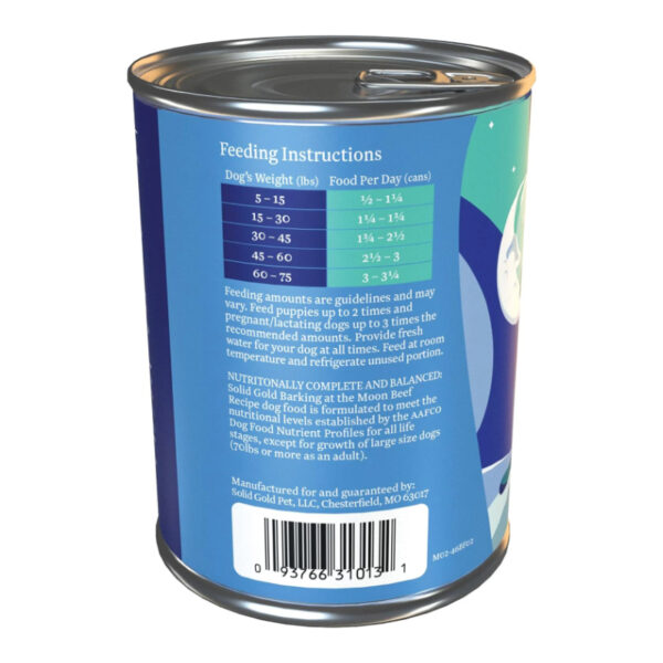 Alimento Humedo para Solid Gold Perros Barking At The Moon Gluten Free, 13.2 oz Back Alimento Humedo para Perros Solid Gold Barking At The Moon Gluten Free, 13.2 oz