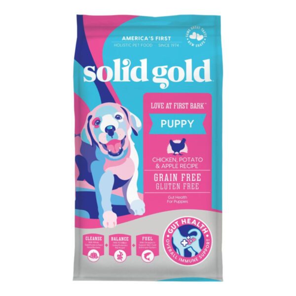 Alimento Seco para Perros Solid Gold Love at First Bark Pollo Papa y Manzana GF, 24 lbs