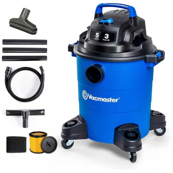 Aspiradora Vacmaster de 3 HP para Seco y Mojado 5 Galones
