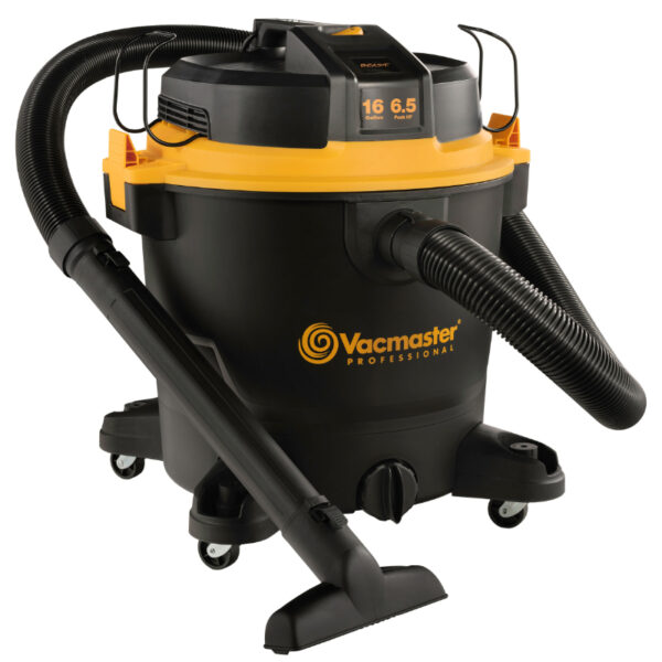 Aspiradora Vacmaster de 6.5 HP para Seco y Mojado 16 Galones (Front) Aspiradora Vacmaster de 6.5 HP para Seco y Mojado 16 Galones