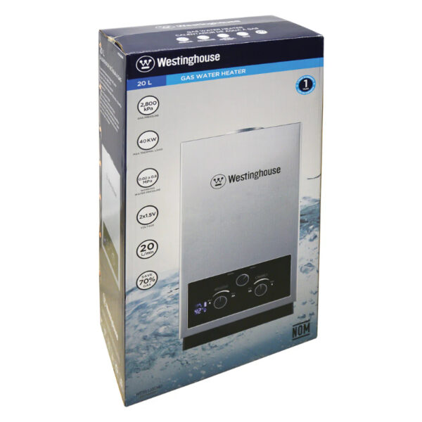 Calentador de Agua a Gas 20 L/Min Westinghouse