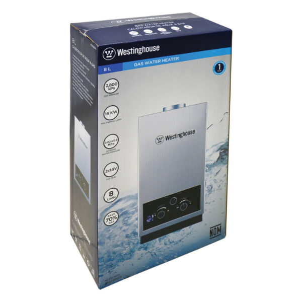 Calentador de Agua a Gas 8 L/Min Westinghouse