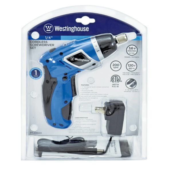Destornillador Inalámbrico 1:4 Westinghouse (Box) Destornillador Inalámbrico 1/4" Westinghouse