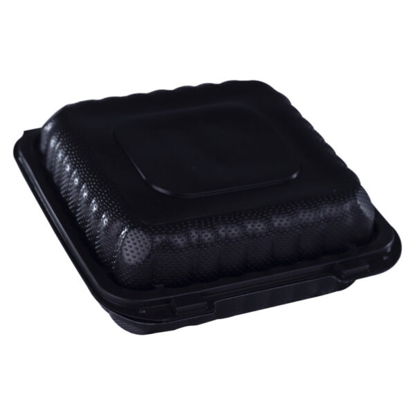 Bandeja-Doble-8-×-8-MFPP-Negra-MF243-Bionature-con-Division-50-uds-Turn 2 Bandeja Doble 8" × 8" MFPP Negra MF243 Bionature con División 50 uds