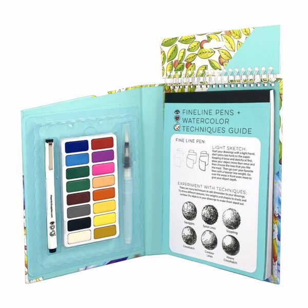 Set de Arte con Acuarela (16 colores) y Libreta de Dibujo iHeartArt