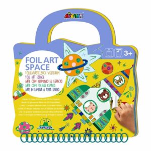 Libreta de Arte con Láminas de Aluminio Brillante Motivo Espacio Avenir