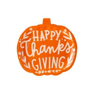 Platos con forma de Calabaza "Happy Thanksgiving" My Minds Eye (8uds)