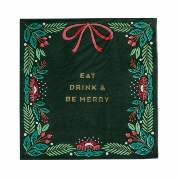 Servilletas de Cóctel "Eat Drink & Be Merry" My Minds Eye (24 uds)