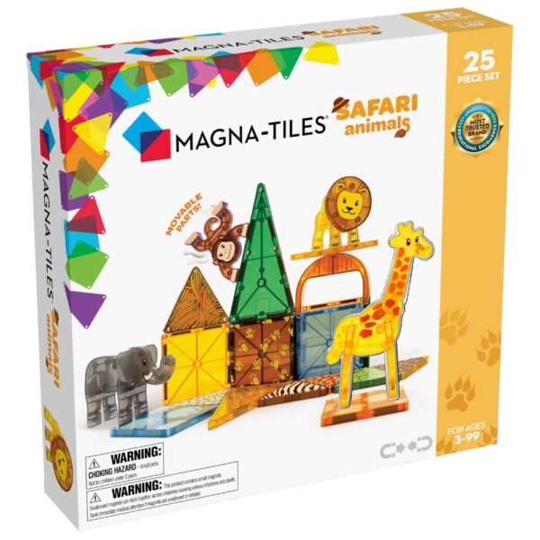 Safari-Animals Juego de Mosaicos Magnéticos Modelo Safari Magna Tiles (25 Piezas)