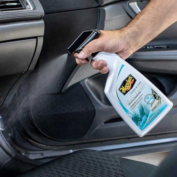 Eliminador de Olores Alfombras y Telas Meguiar's Aroma Auto Nuevo 24 oz